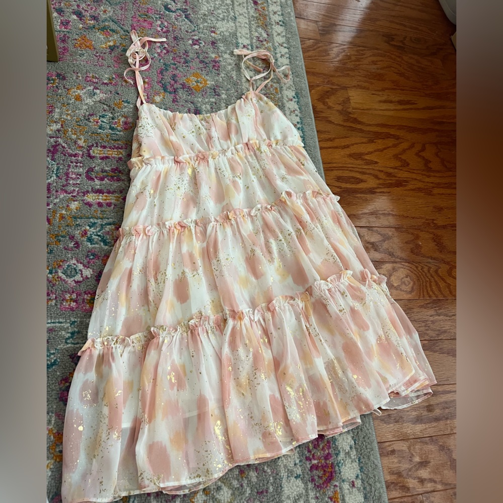 Buddy Love Pink and Gold Mini Dress